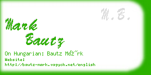 mark bautz business card